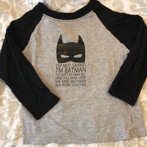 I’m Batman Dark Knight 3/4 Sleeve Black Tee Shirt